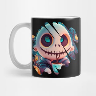 Cute Ghost Drinking Coffee Halloween Spooky Season Mug